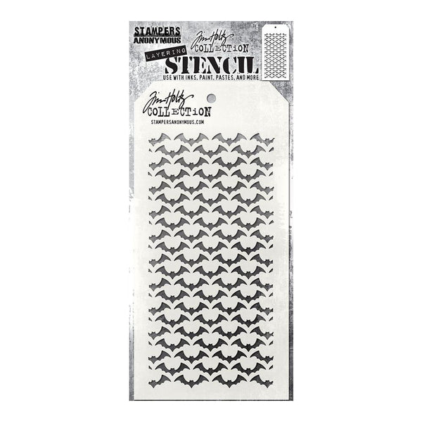 Batline Slimline (4x8.5) Layering Stencil {Halloween} | Tim Holtz