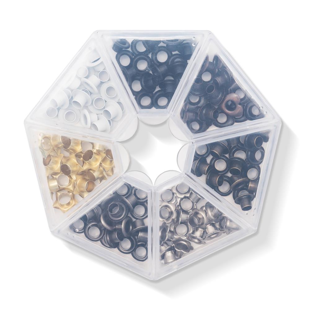 Metallic Eyelets w/ Storage Case