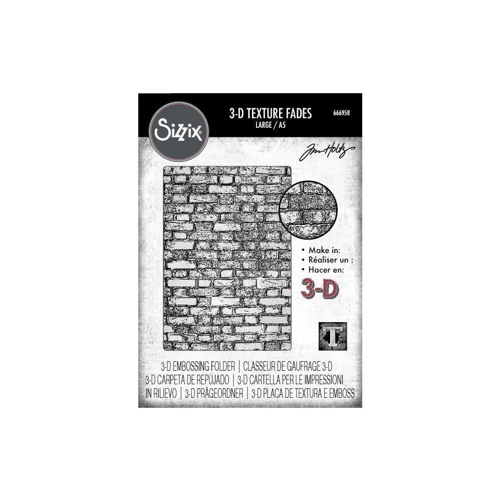 Brickwork 3D Texture Fades A5 Embossing Folder