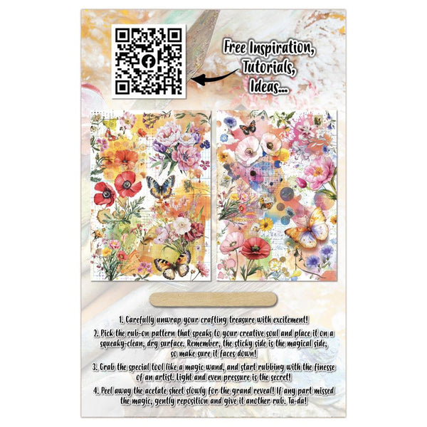 Dancing Poppies A5 Rub-Ons No. 23 {coming soon!}