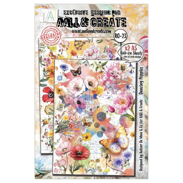 Dancing Poppies A5 Rub-Ons No. 23 {coming soon!}