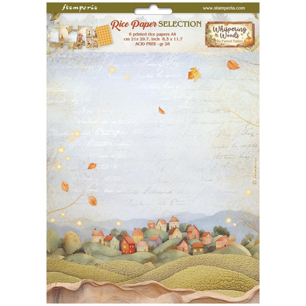Whispering Woods A4 Rice Paper Selection 6pk