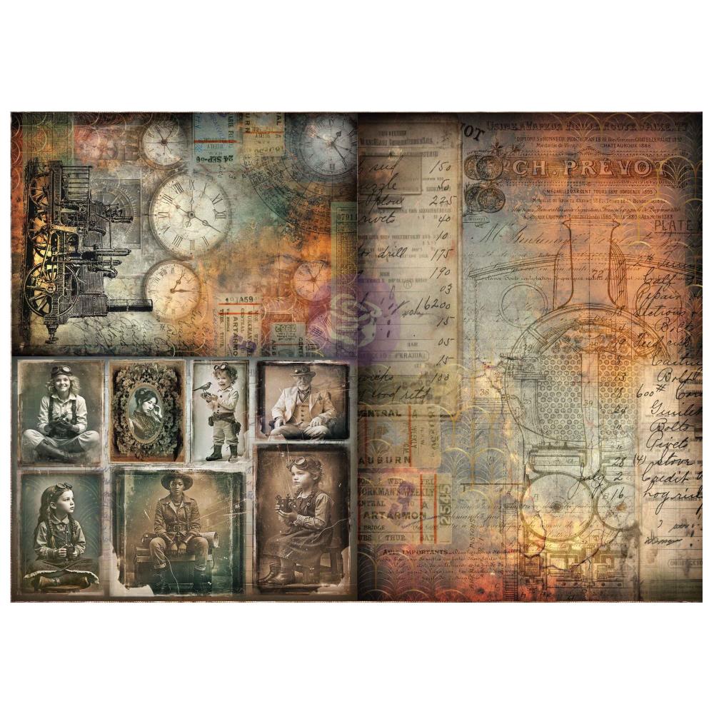 Time Travellers A3 Decoupage Fiber Sheet
