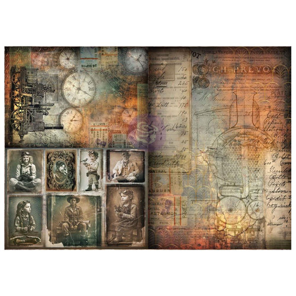 Time Travellers A3 Decoupage Fiber Sheet