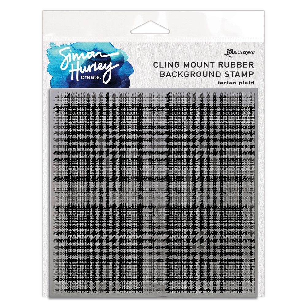 Tartan Plaid 6x6 Cling Stamp | Simon Hurley