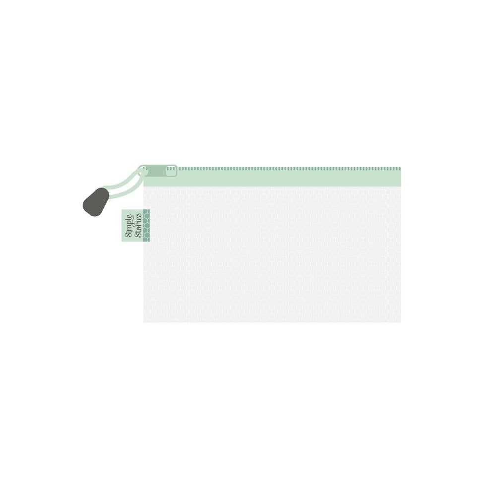 Clear Vinyl Reinforced Mesh Zippered Craft Bags