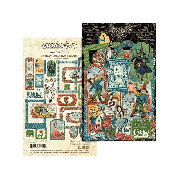 Wonder of Oz Chipboard Pieces, Tags, and Frames {preorder}
