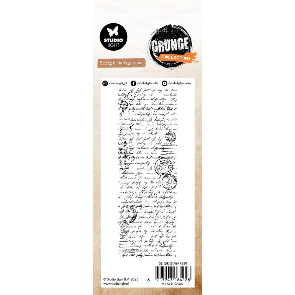Script Background Clear Stamp Set | Grunge Collection