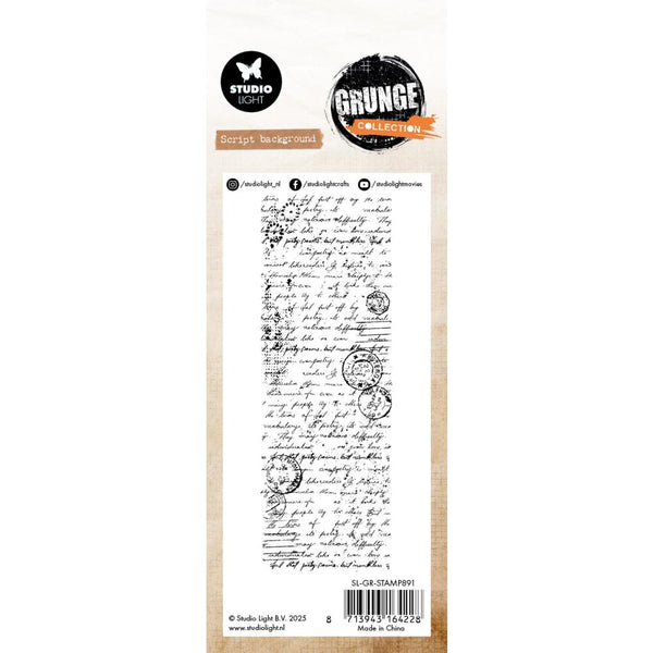 Script Background Clear Stamp Set | Grunge Collection