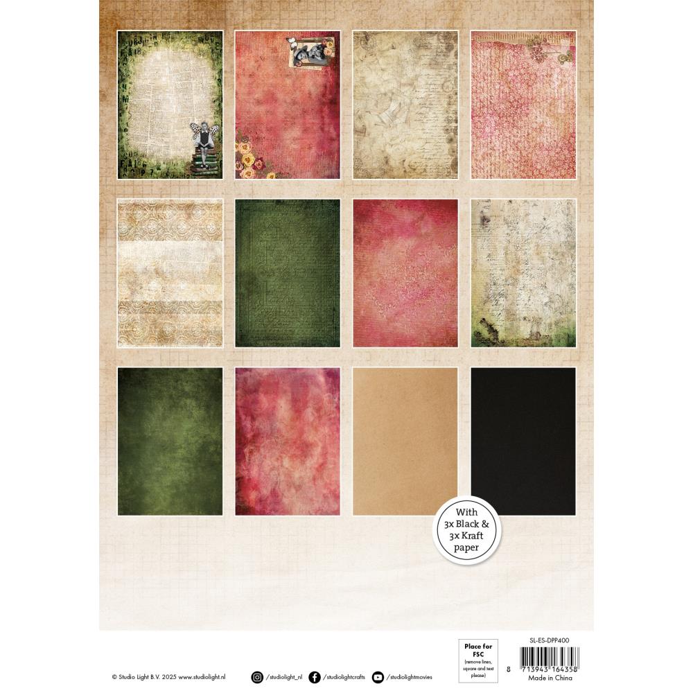 Background Papers Designer Paper Pad | Grunge Collection