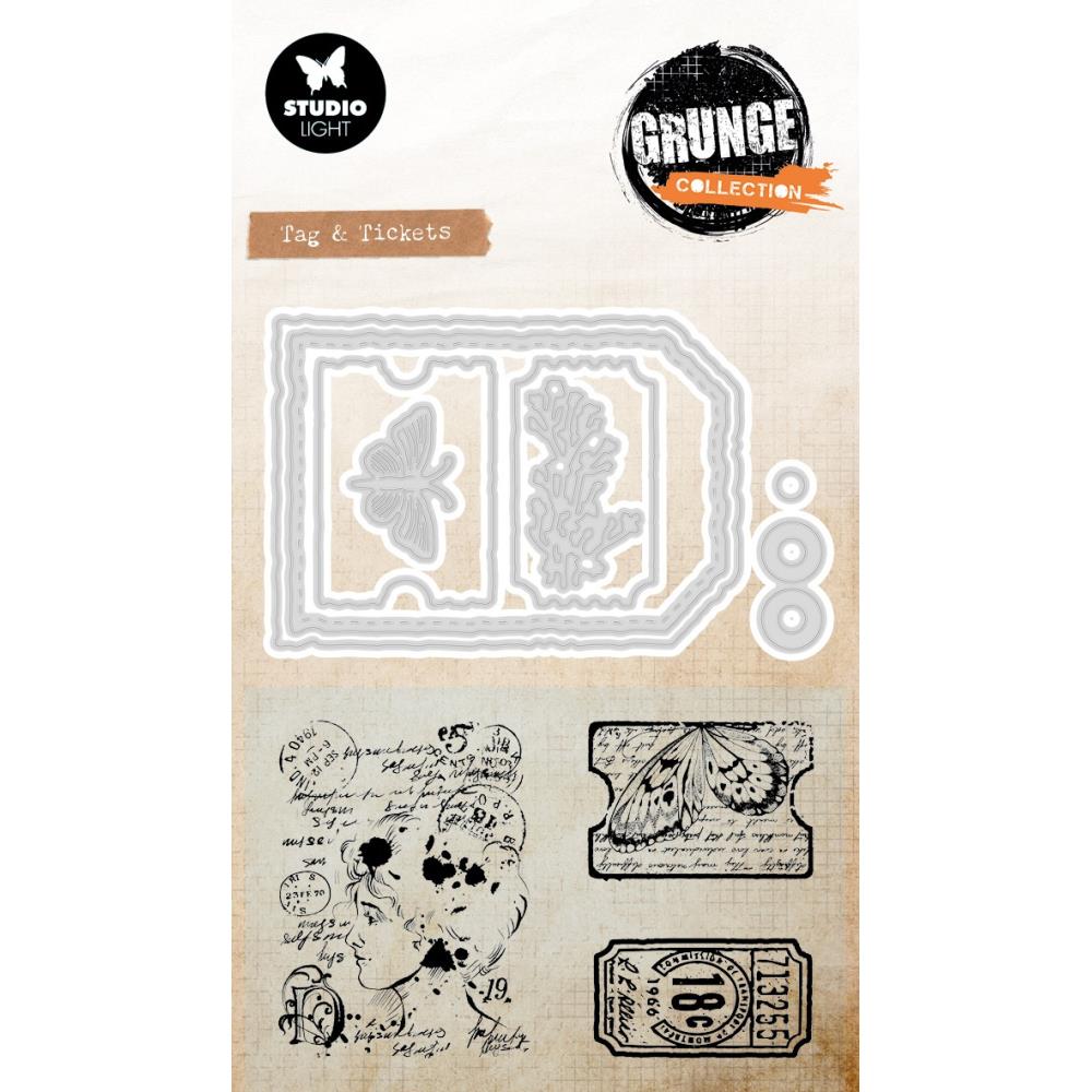 Tag & Tickets Stamp + Die Set | Grunge Collection