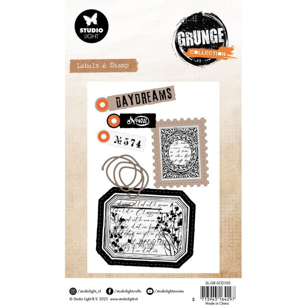 Stamp & Label Stamp + Die Set | Grunge Collection