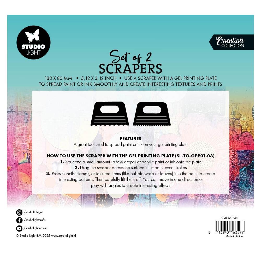 Curvy Edge Scrapers for Gel Printing Plates