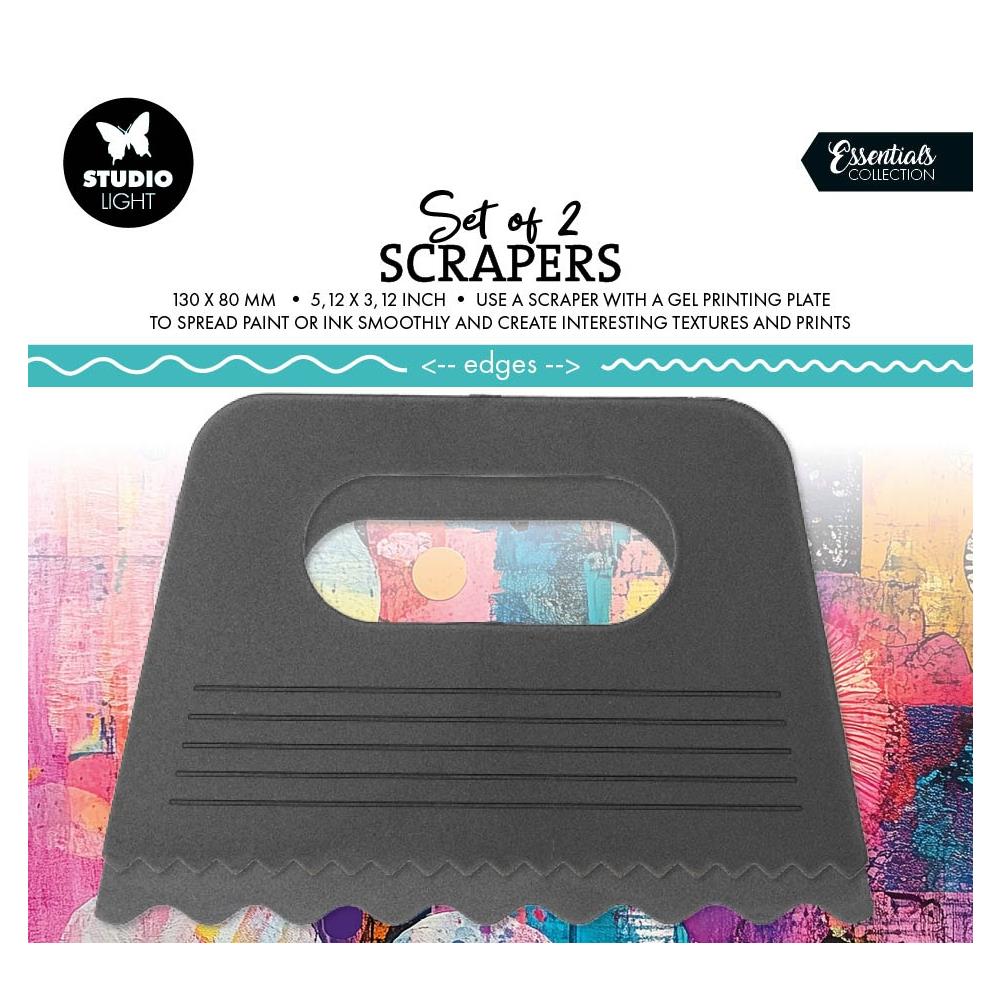 Curvy Edge Scrapers for Gel Printing Plates