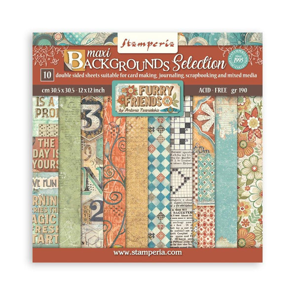 {coming soon!} Furry Friends 12x12 Double-Sided Backgrounds Paper Pad