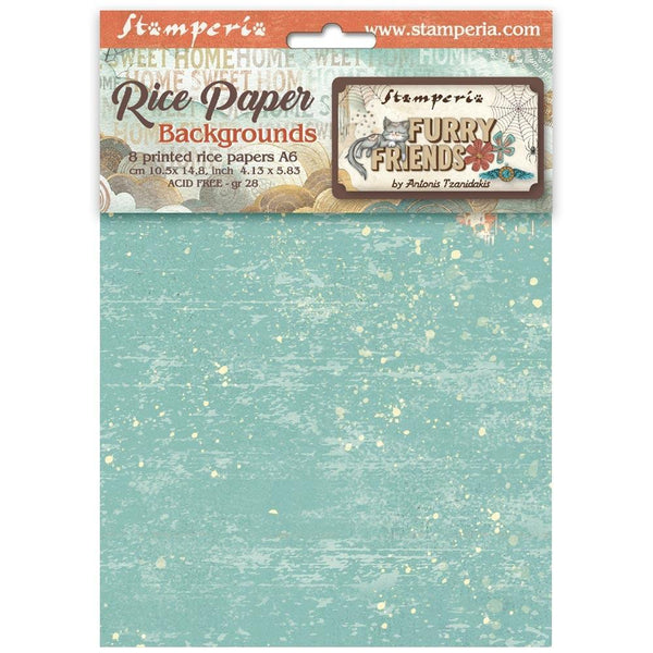 {coming soon!} Furry Friends Backgrounds A6 Rice Paper 8pk | Antonis Tzanidakis