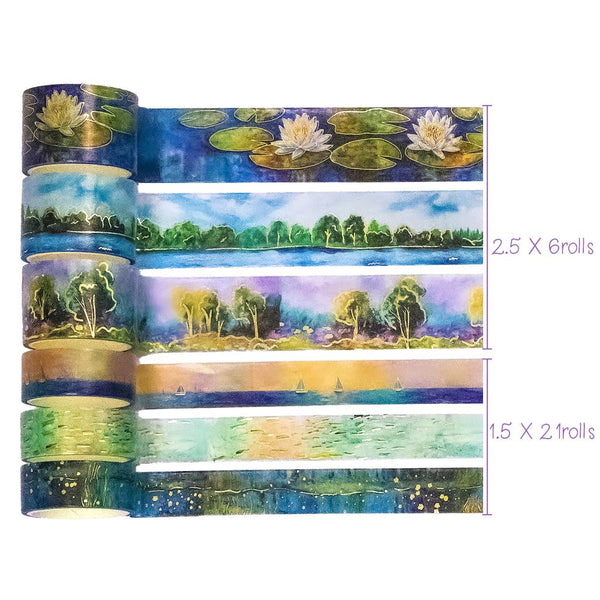 Monet's Garden 27-Roll Washi Tape Set