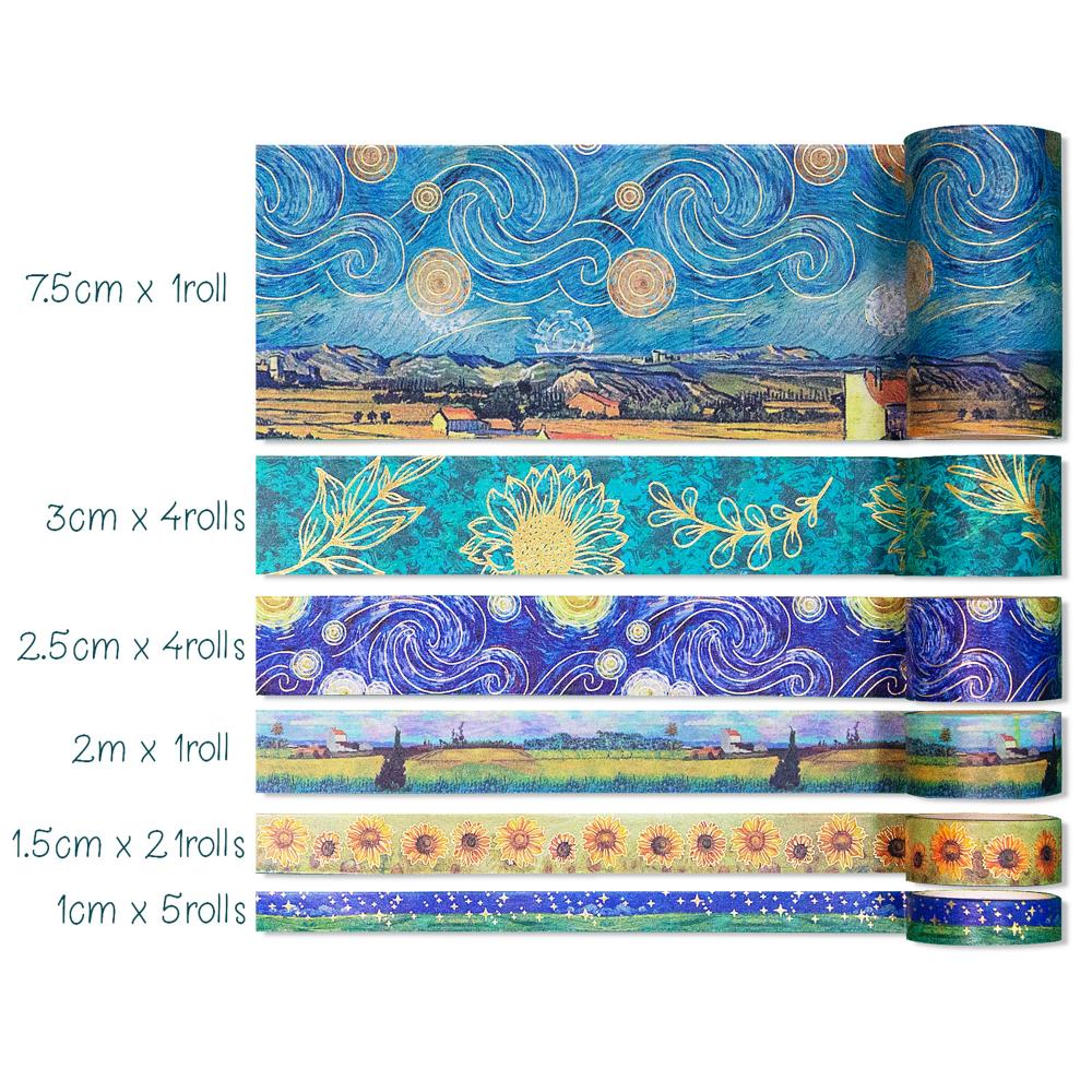 Van Gogh 36-Roll Washi Tape Set