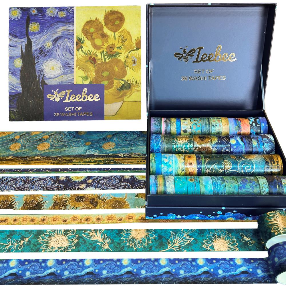 Van Gogh 36-Roll Washi Tape Set
