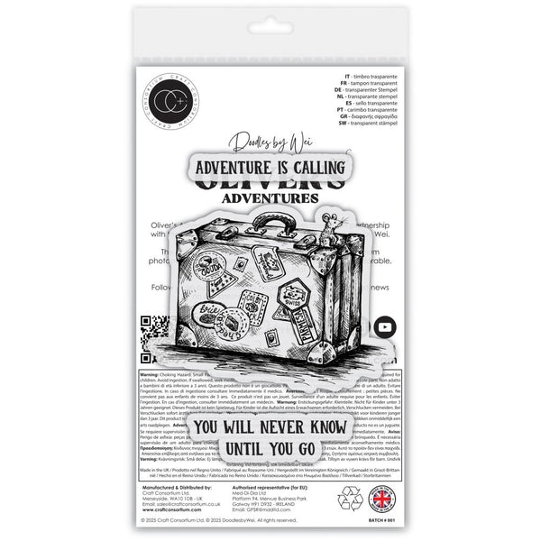 Travel Luggage Clear Stamp Set | Oliver's Adventures