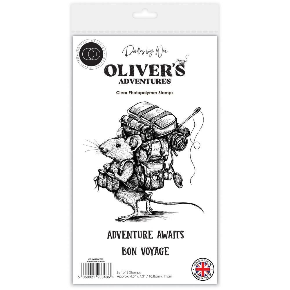 Adventure Awaits Clear Stamp Set | Oliver's Adventures