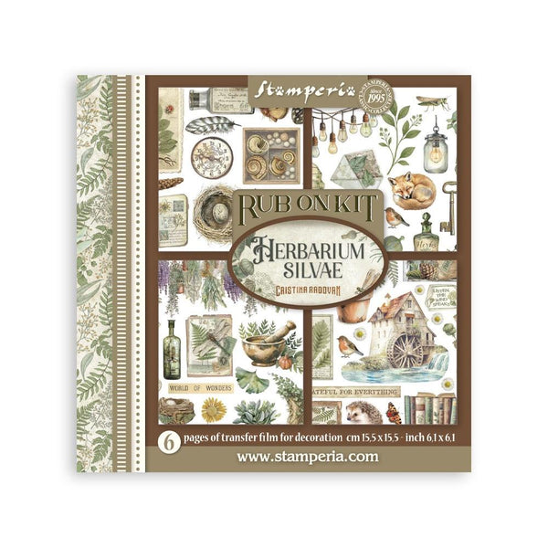 Herbarium Silvae 6x6 6pg Rub-on Kit