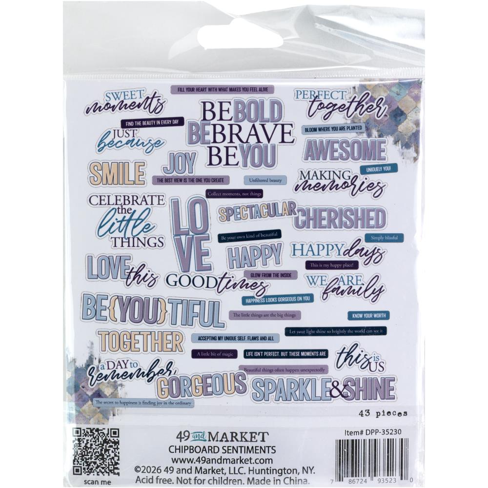 Plume & Petal Sentiments Chipboard Set {preorder: eta early-mid Feb}