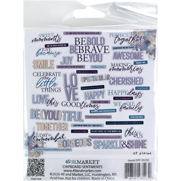 Plume & Petal Sentiments Chipboard Set {preorder: eta early-mid Feb}