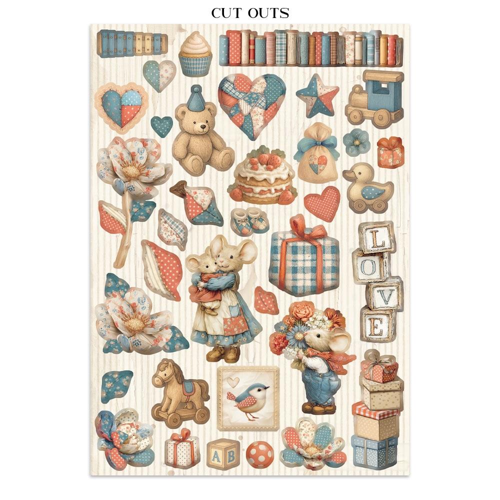 Family Junk Journal Book | Backgrounds, Stickers, and Cut-outs