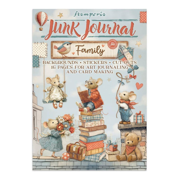 Family Junk Journal Book | Backgrounds, Stickers, and Cut-outs