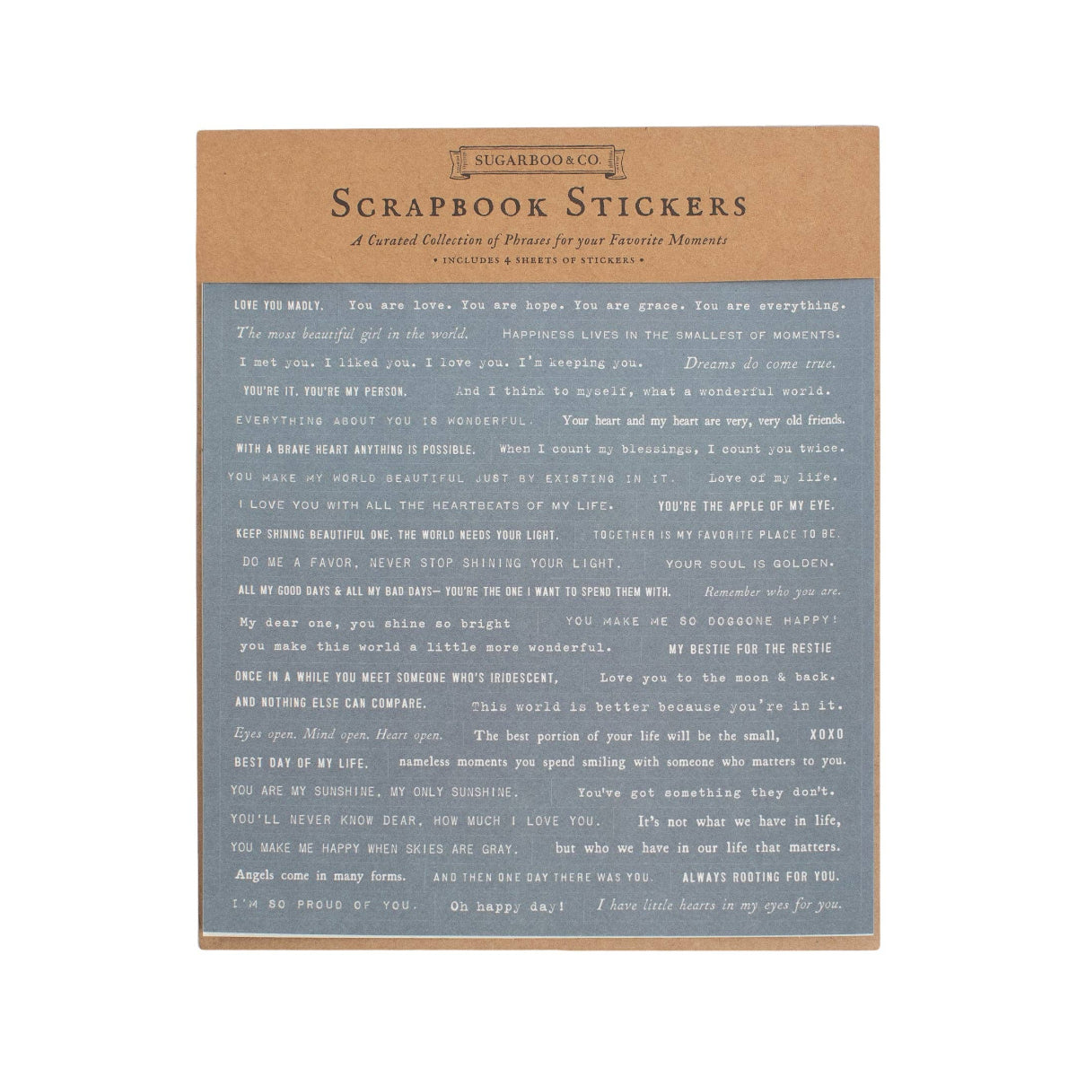 Sentiment Stickers 4pk