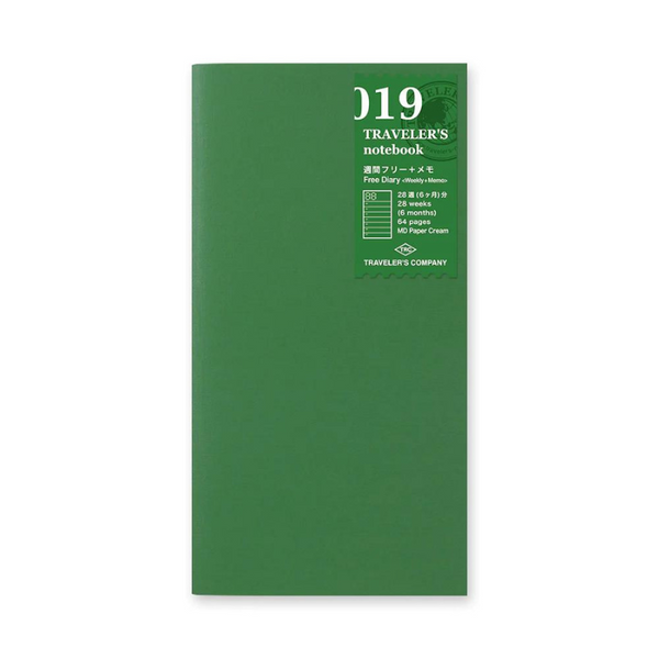 019 Undated Weekly + Memo | Traveler's Notebook Calendars + Planners {Regular Size}