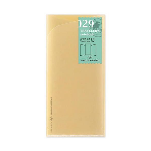 029 Three-Fold File | Traveler's Notebook Refills {Regular Size}