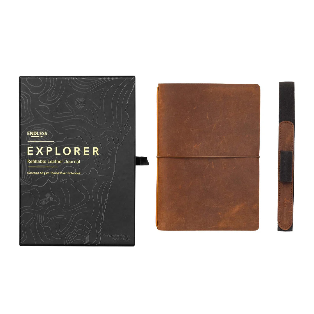 Brown Explorer Refillable Leather Journal