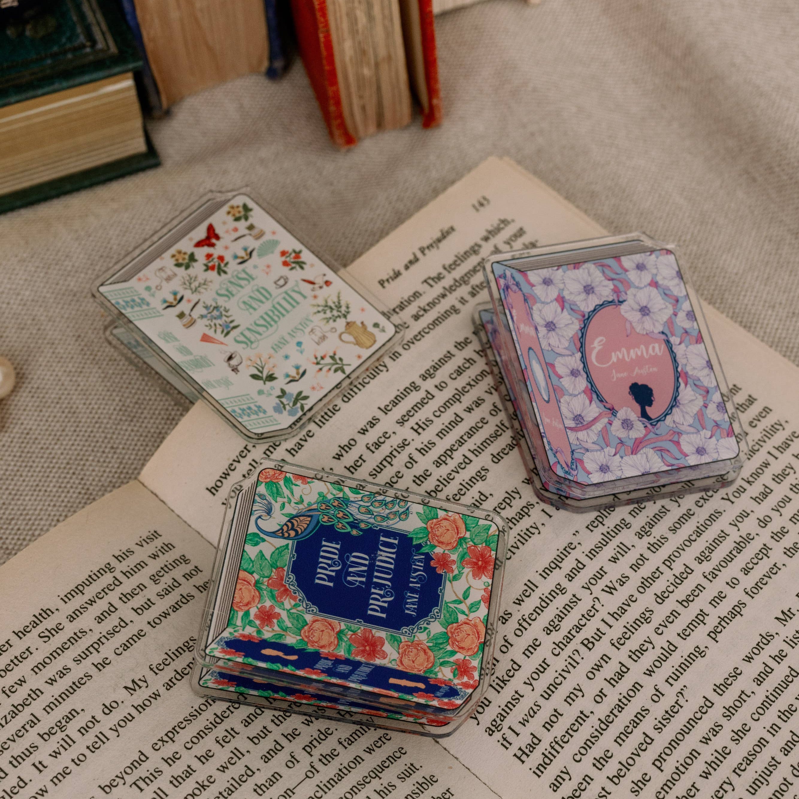 Jane Austen Acrylic Clip Set