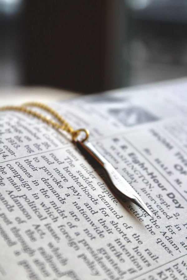 Vintage Empire Pen Company Calligraphy Pen Necklace No. 23