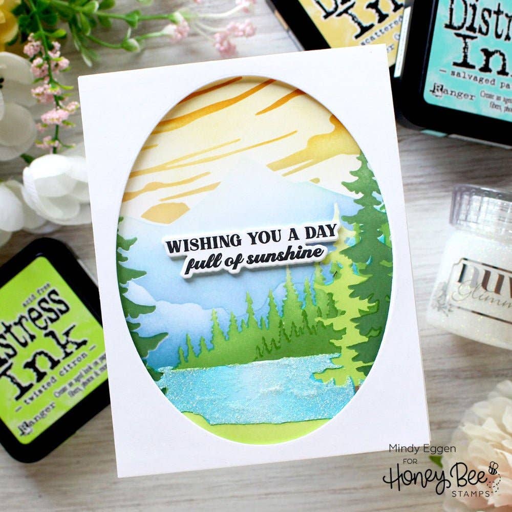 At The Lake 6x6 Layering Stencils