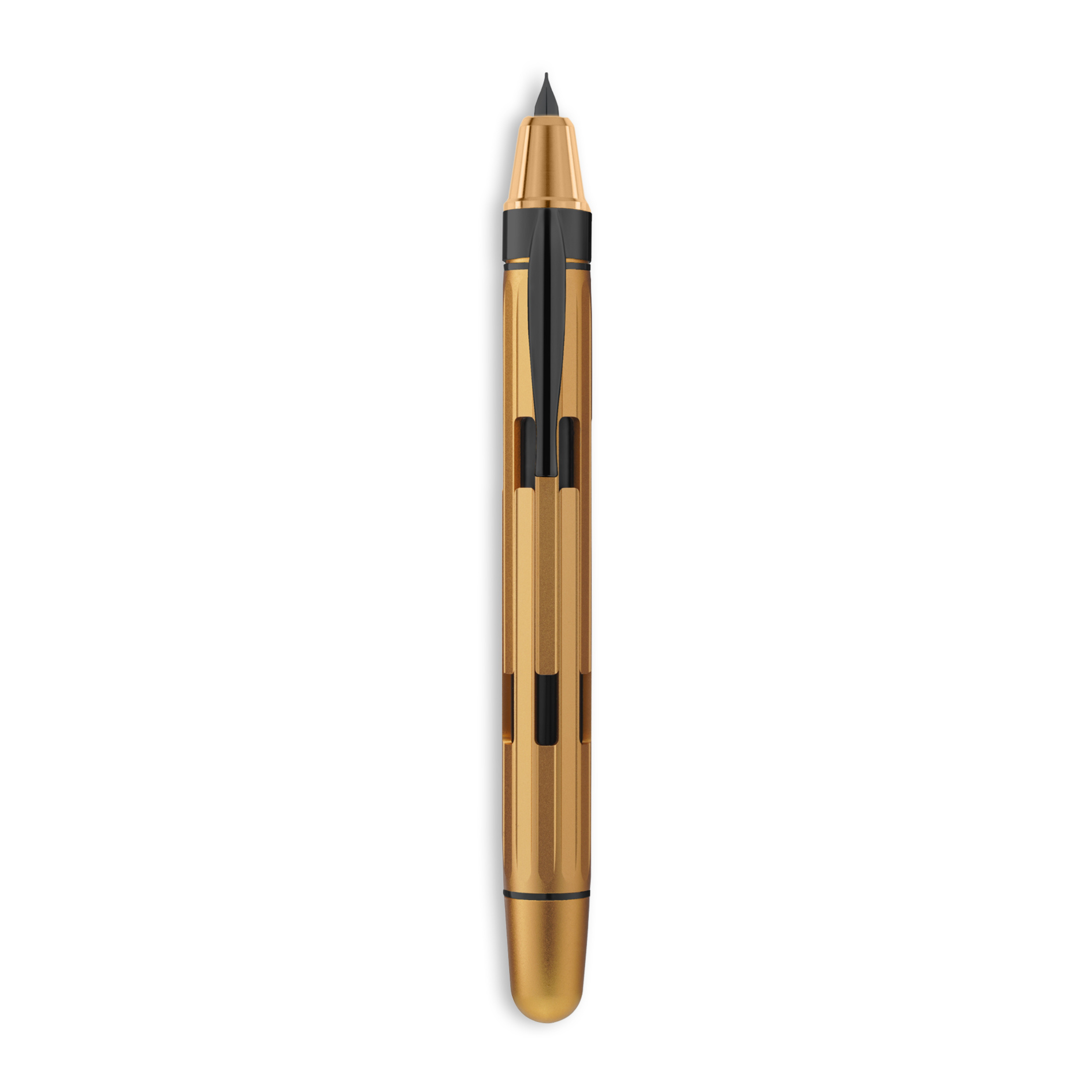Electrum + Black Eclipse Retractable Fountain Pen