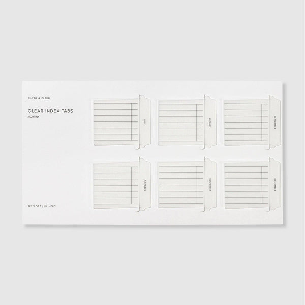 Clear Index Tabs