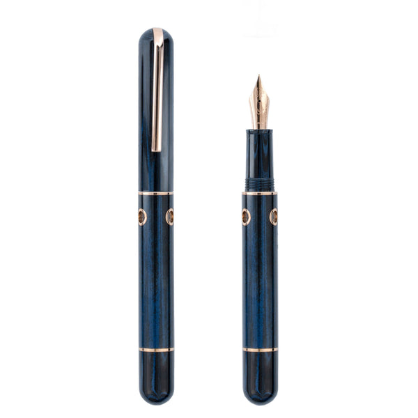 Maylandia Blue Nahvalur Nautilus Ebonite Fountain Pen