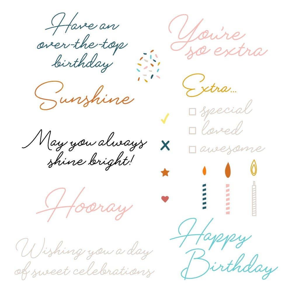 You're So Extra 4x6 Clear Stamp Set