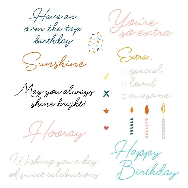 You're So Extra 4x6 Clear Stamp Set