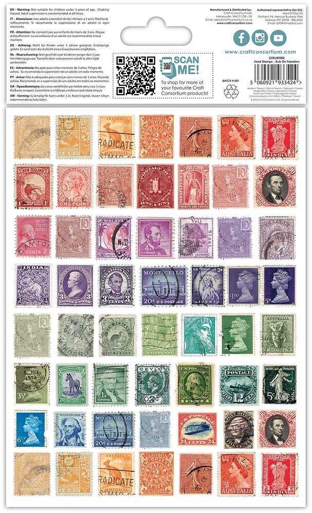 Used Stamps Rub-on Transfers | The Collector