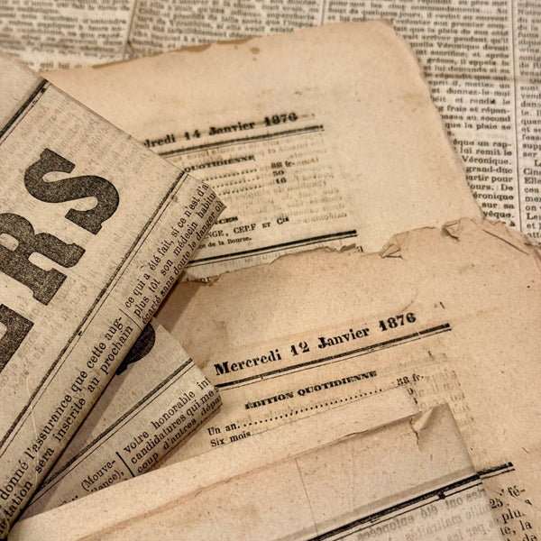 1800s Antique French Newspaper