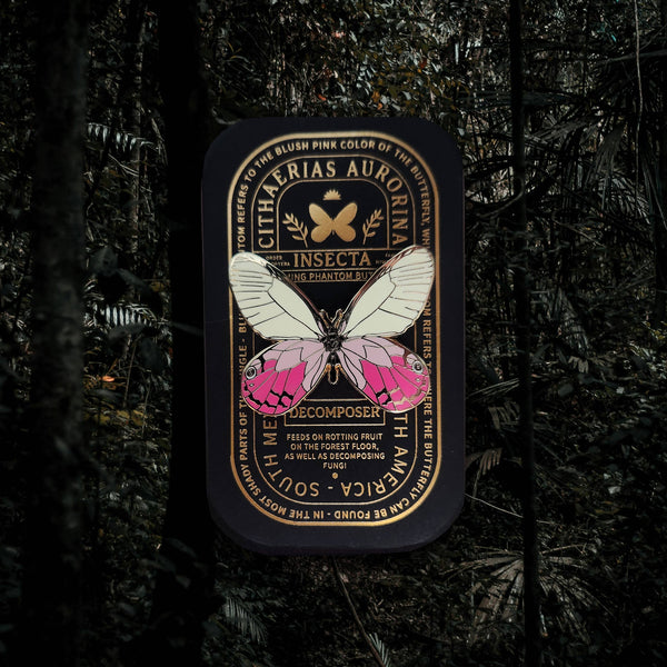{coming soon!} Blushing Phantom Butterfly Educational Insect Enamel Pin