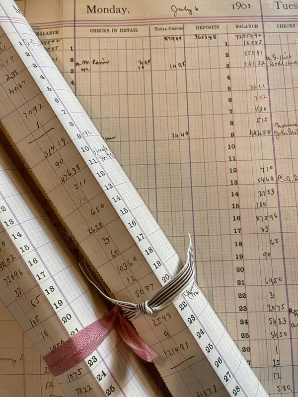 Antique Extra Large Ledger Paper