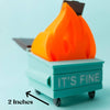 Illuminated Dumpster Fire Zen Garden Mini Desk Decor