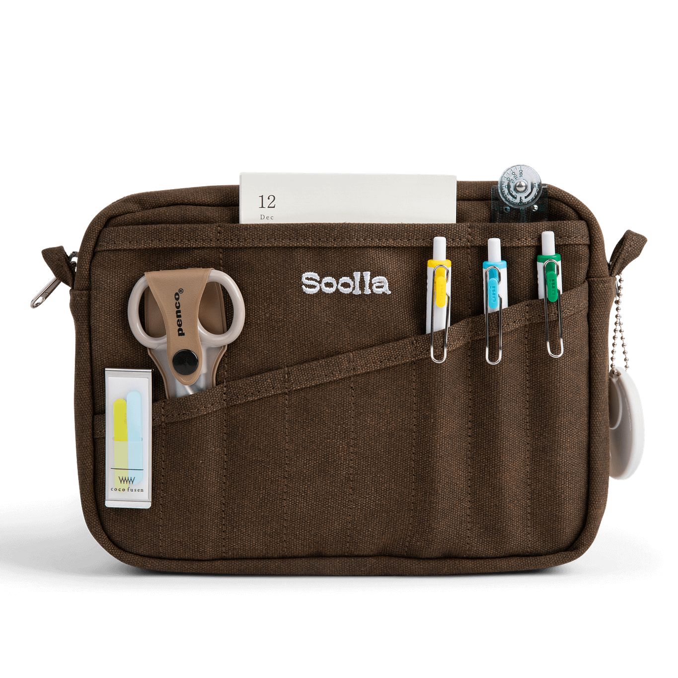 Coffee Bean 20-Pocket Stationery/Artist Pouch