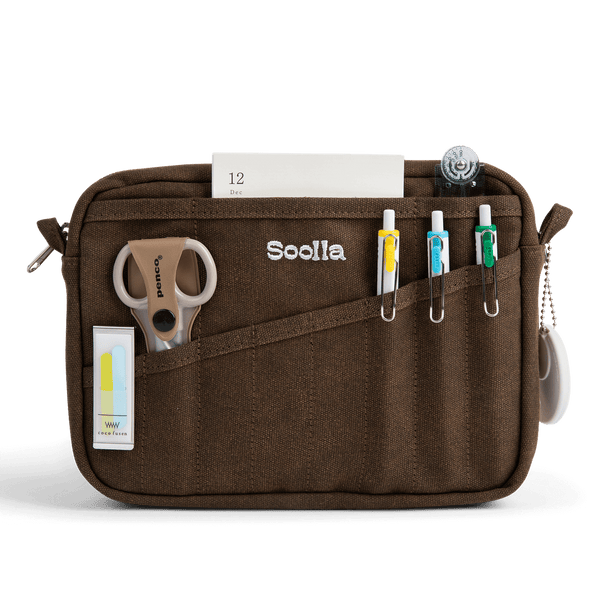 Coffee Bean 20-Pocket Stationery/Artist Pouch