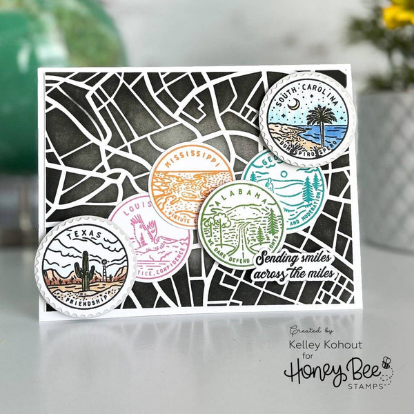 Road Map 6x6 Background Stencil {Retired}